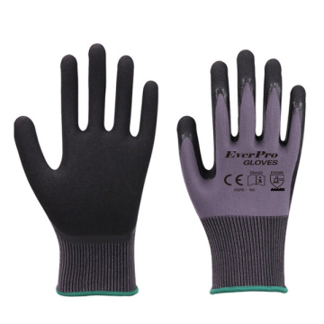 Sandy Nitrile Good Grip Oil-proof Maintenance And Assembly Nylon Work Glove
